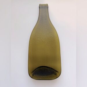 Vintage Wine Bottle Cutting Board Melted Glass - 1990’s